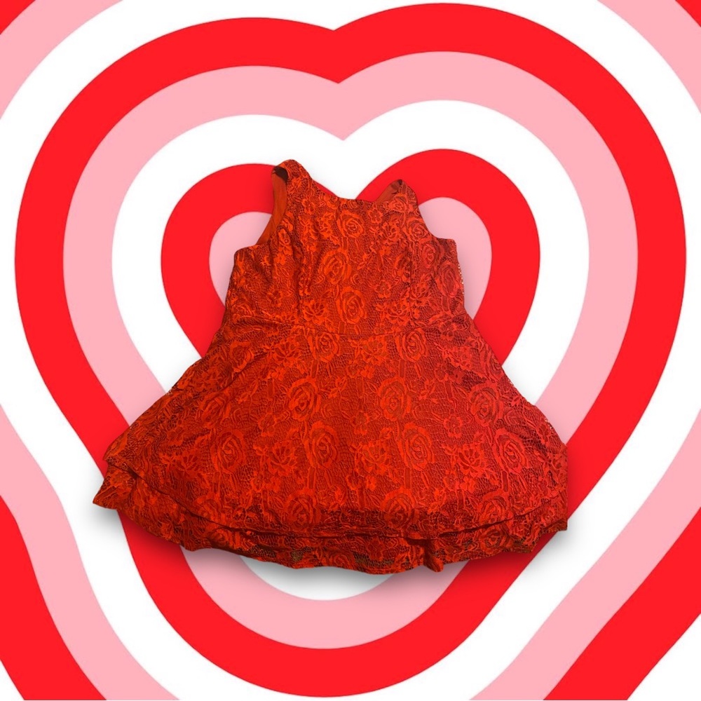 Homecoming Plus size Red Lace Dress